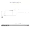 StarTech.com προσαρμογέας USB-C 3 θυρών για πολλαπλές οθόνες, USB Type-C σε 3x DisplayPort 1.4 MST Hub, επέκταση/διαχωριστής οθόνης φορητού υπολογιστή Triple 4K 60Hz DP, HDR, ενσωματωμένο εξαιρετικά μακρύ καλώδιο - μόνο για Windows