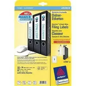 Ετικέτες εκτυπωτή Avery L4760-25 Λευκό
