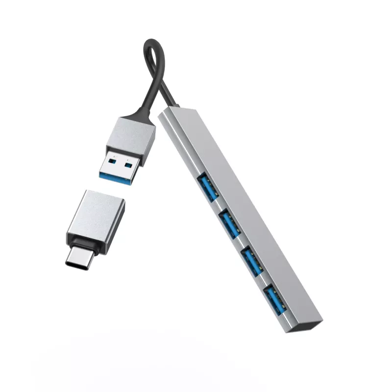 Hama 00200141 Hub διασύνδεσης USB 3.2 Gen 1 (3.1 Gen 1) Type-A 5000 Mbit/s Γκρι