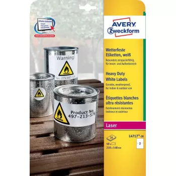 Αυτοκόλλητη ετικέτα Avery L4717-20 Στρογγυλεμένο ορθογώνιο