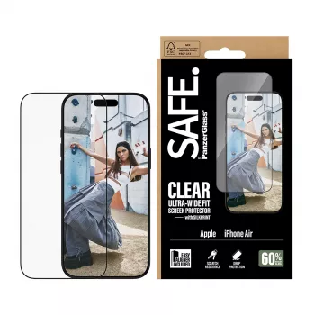 PanzerGlass SAFE Ultra-Wide Fit Μεμβράνη προστασίας οθόνης με μαύρο πλαίσιο, Apple iPhone Air