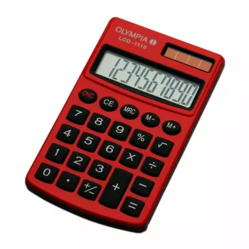 Βασική αριθμομηχανή Olympia LCD 1110 Pocket κόκκινο