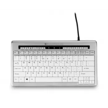 BakkerElkhuizen S-board 840 US Qwerty, Tenkeyless (80 - 87%), Ενσύρματο, USB, Scissor-Tastenschalter, QWERTY, Ανοιχτό γκρι, Λευκό