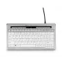 BakkerElkhuizen S-board 840 US Qwerty, Tenkeyless (80 - 87%), Ενσύρματο, USB, Scissor-Tastenschalter, QWERTY, Ανοιχτό γκρι, Λευκό