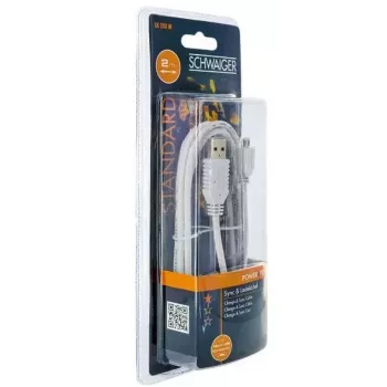 Καλώδιο USB Schwaiger LK200M532 2m USB A σε Micro-USB A Λευκό