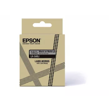 Epson Ματ ταινία – Γκρι/Μαύρο 18 mm (8 m) – LK-5ABJ, Μαύρο σε Γκρι, LK, Rhino, LabelWorks LW-C410, LabelWorks LW-C610, 1,8 cm, 8 m