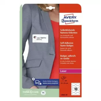 Αυτοκόλλητη ετικέτα Οβάλ Αποσπώμενη Avery L4882-20