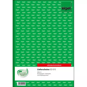 Έντυπο επιχείρησης Sigel SD015 A4 Λευκό Κίτρινο 80 φύλλα