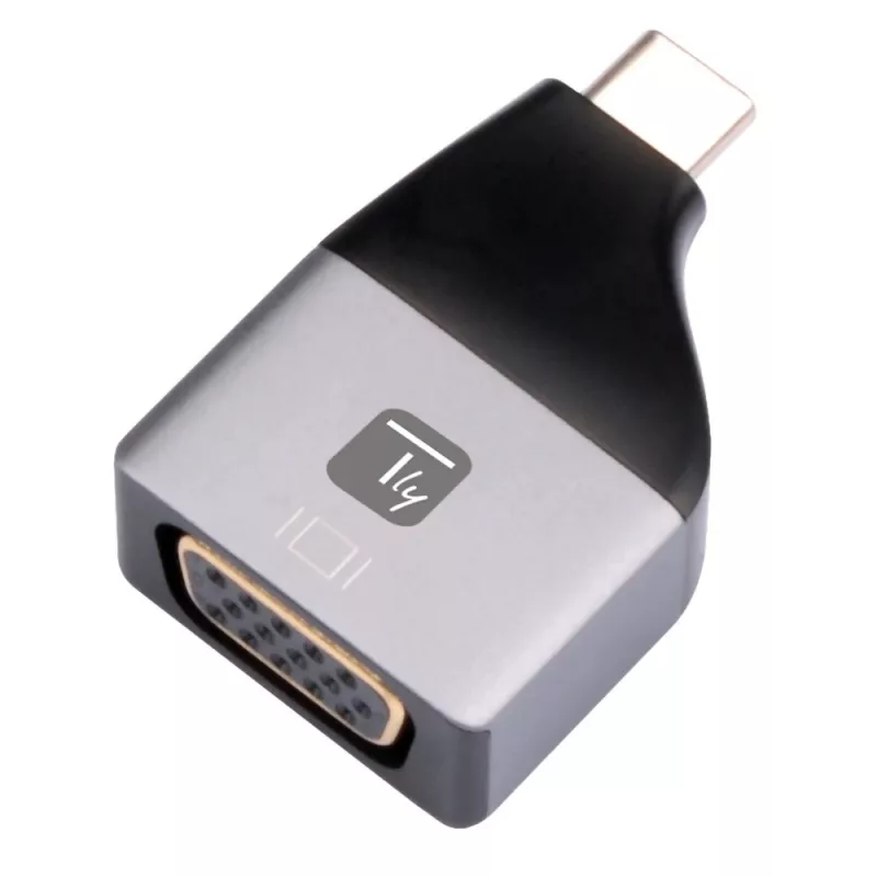 Techly IADAP USBC-VGAC Προσαρμογέας γραφικών USB 1920 x 1200 Pixel Μαύρο, Ασημί