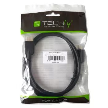 Techly ICOC HDMI2-4-010T Καλώδιο HDMI 1 m HDMI Type A (Standard) Μαύρο
