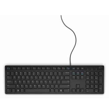 DELL Ενσύρματο πληκτρολόγιο – KB216 – Ισπανικό (QWERTY) – μαύρο, Full-Size (100 %), ενσύρματο, USB, QWERTY, μαύρο