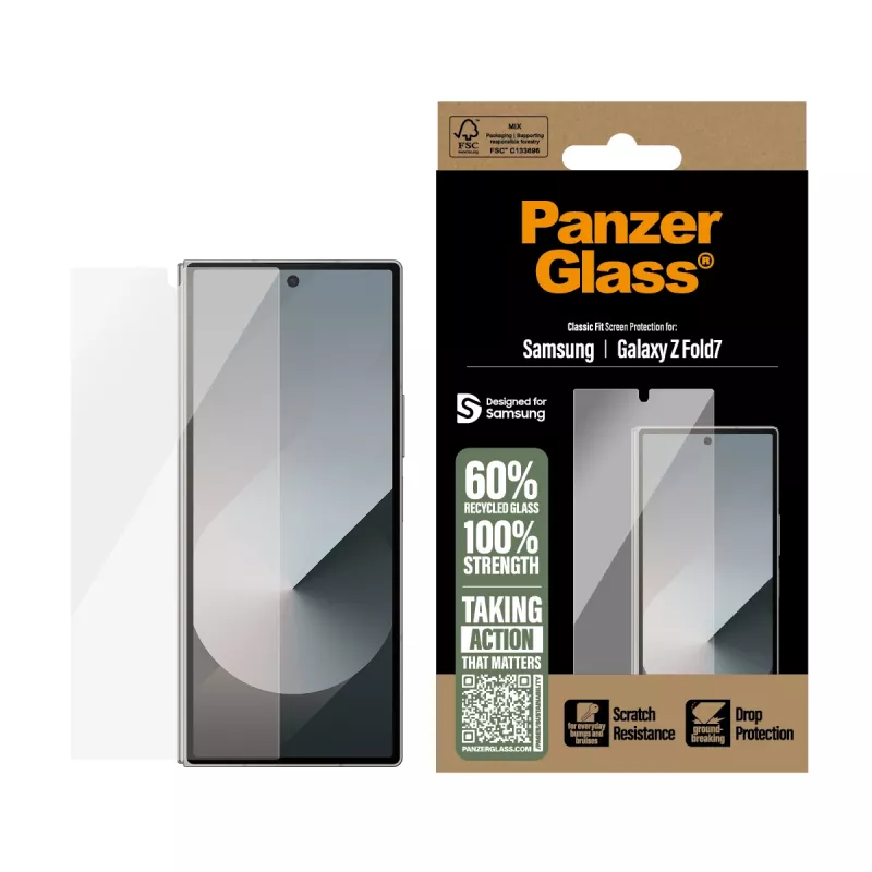 Προστασία οθόνης PanzerGlass για Samsung Galaxy Z Fold7 — Ultra-Wide Fit