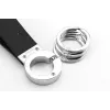 Μπρελόκ TROIKA KR8-02/LE μαύρο ασημί δέρμα 31mm