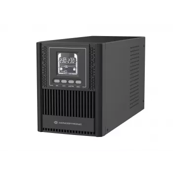 Conceptronic ZEUS52E1K 1000VA 900W Online-Tower-USV, IEC, Διπλής Μετατροπής (Online), 1 kVA, 900 W, Ημιτονοειδές, 220 V, 240 V