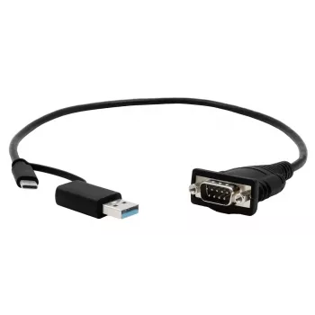 EXSYS EX-23001 σειριακό καλώδιο μαύρο 0,5 m USB Type-A USB Type-C DB-9