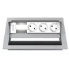 Κουτί πρίζας Kindermann CablePort standard² Type F ασημί λευκό