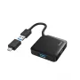 Hama Hub USB, 4 θύρες, USB 3.2 Gen 1, 5 Gbit/s, με αντάπτορα USB-C