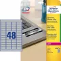 Ετικέτες Βαρέως Τύπου Avery L6009-20 Ασημί στρογγυλεμένο ορθογώνιο