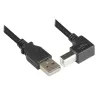Techly Καλώδιο USB 2.0 A αρσενικό / B αρσενικό γωνιακό 0,5m ICOC U-AB-005-ANG