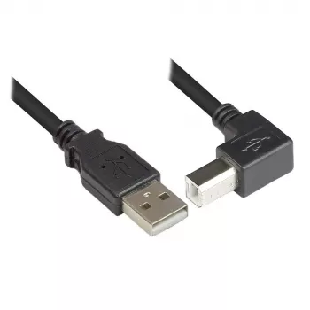 Techly Καλώδιο USB 2.0 A αρσενικό / B αρσενικό γωνιακό 0,5m ICOC U-AB-005-ANG