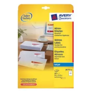 Ετικέτα εκτυπωτή Avery J8177-25 Λευκό