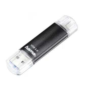 Hama Laeta Twin USB Stick 256 GB USB Type-A / Micro-USB 3.2 Gen 1 (3.1 Gen 1) Μαύρο