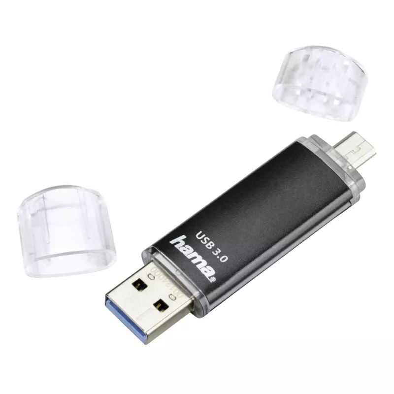 Hama Laeta Twin USB Stick 256 GB USB Type-A / Micro-USB 3.2 Gen 1 (3.1 Gen 1) Μαύρο