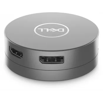 DELL 6-in-1 USB-C Πολυθύρες προσαρμογέας - DA305, Ενσύρματο, USB 3.2 Gen 2 (3.1 Gen 2) Type-C, 10,100,1000 Mbit/s, Ασημί, 3840 x 2160 Pixel, Dell