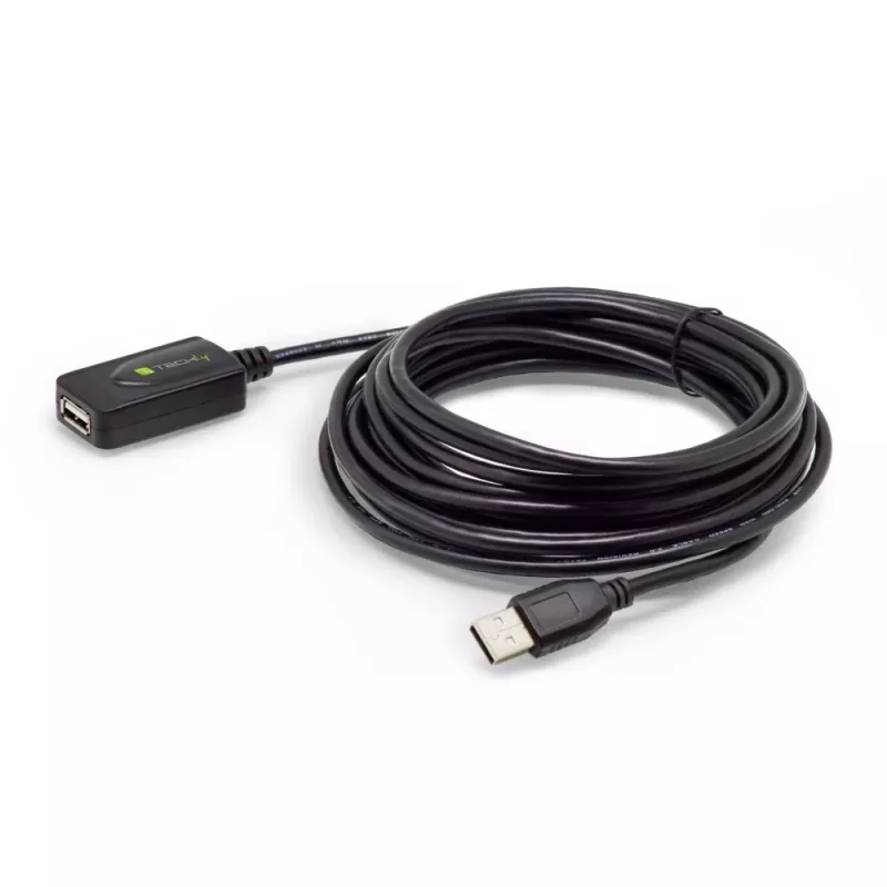 Techly IUSB-REP20TY Καλώδιο USB USB 2.0 5 m USB A Μαύρο