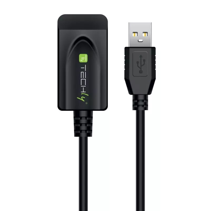 Techly IUSB-REP20TY Καλώδιο USB USB 2.0 5 m USB A Μαύρο