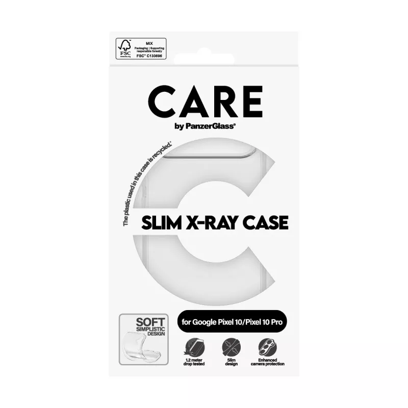 Θήκη PanzerGlass CARE by μοντέρνα θήκη διαφανής X-Ray Soft Basic Google Pixel 10 10 Pro