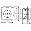 Πρίζα Busch-Jaeger 2011-0-3879 CEE 7/3 2P+E 16A 250V Λευκό