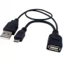Techly Καλώδιο USB 2.0 OTG A F Micro USB M με USB 30cm Μαύρο ICOC MUSB-MC2