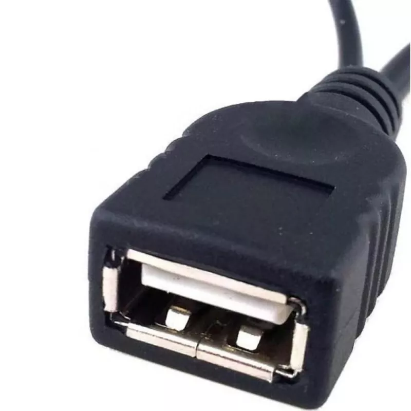 Techly Καλώδιο USB 2.0 OTG A F Micro USB M με USB 30cm Μαύρο ICOC MUSB-MC2