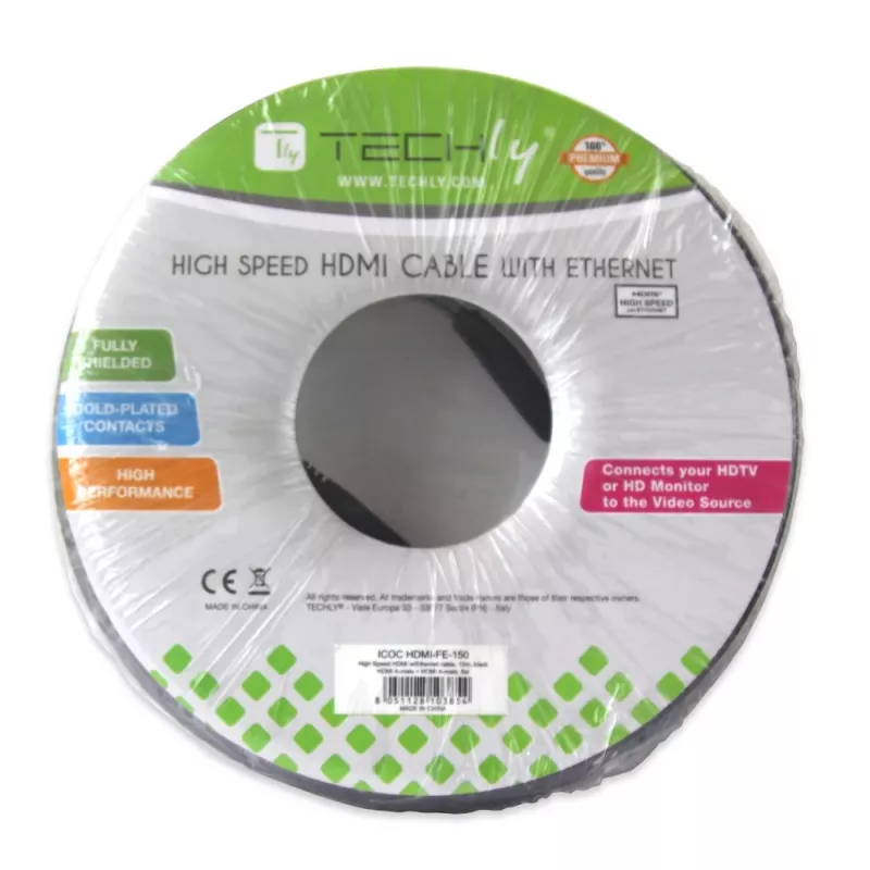 Techly 25 m Καλώδιο High Speed HDMI με Ethernet A/A M/M Μαύρο ICOC HDMI-4-250