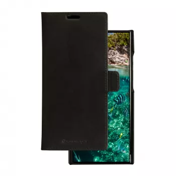 Θήκη τηλεφώνου Folio dbramante1928 Lynge για Samsung Galaxy S23 Ultra — μαύρη, 3 θήκες καρτών, κατάλληλη για 6,8 ίντσες