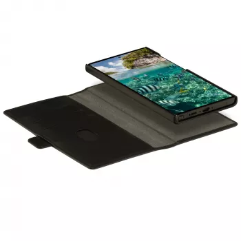 Θήκη τηλεφώνου Folio dbramante1928 Lynge για Samsung Galaxy S23 Ultra — μαύρη, 3 θήκες καρτών, κατάλληλη για 6,8 ίντσες