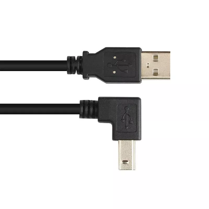 Techly καλώδιο USB 2.0 A αρσενικό / B αρσενικό γωνιακό 2m ICOC U-AB-20-ANG