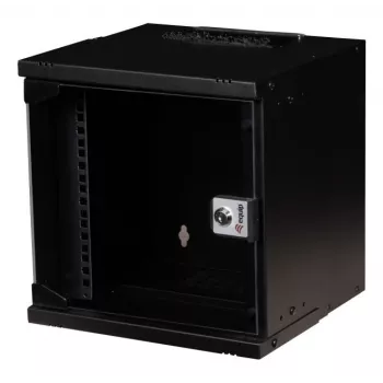 Επιτοίχιος κλωβός EQUIP EWM-06-3030-B 6U, 312 mm πλάτος, 300–330 mm βάθος, μαύρο