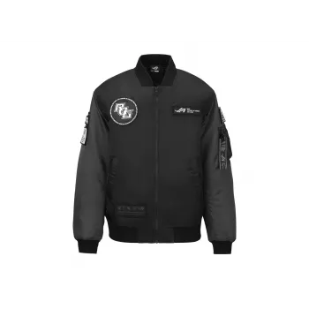 Μπουφάν bomber ASUS ROG Cosmic Bomber Ανδρικό Regular Fit Μακρύ μανίκι Μαύρο Γκρι