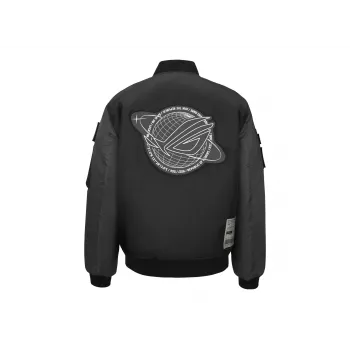 Μπουφάν bomber ASUS ROG Cosmic Bomber Ανδρικό Regular Fit Μακρύ μανίκι Μαύρο Γκρι