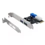 EXSYS EX-11049 Εσωτερικός προσαρμογέας USB 3.2 Gen 1 PCIe Μαύρο Ασημί
