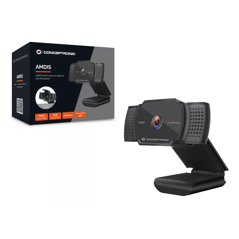 Conceptronic AMDIS06B Webcam 1920 x 1080 Pixel USB 2.0 Μαύρο