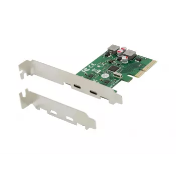 Conceptronic EMRICK Κάρτα PCIe 2 θυρών USB 3.2 Gen 2 Type-C, αυτοτροφοδοτούμενη