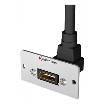 Υποδοχή HDMI Kindermann 90° Γκρι Μαύρο