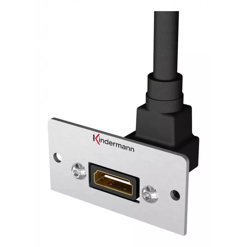 Υποδοχή HDMI Kindermann 90° Γκρι Μαύρο