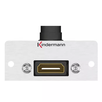 Υποδοχή HDMI Kindermann 90° Γκρι Μαύρο