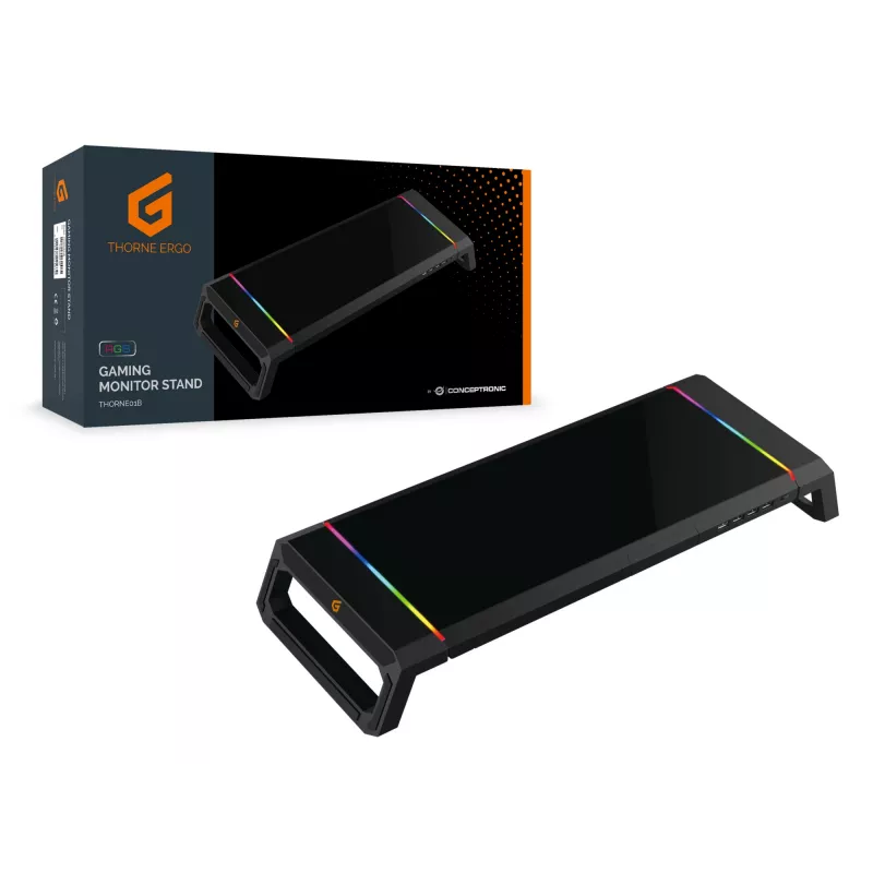 Conceptronic THORNE ERGO Βάση οθόνης Gaming, ελεύθερη τοποθέτηση, 10 kg, Μαύρο