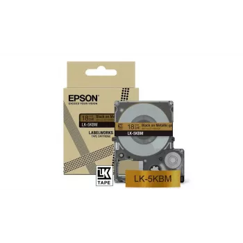 Ταινία ετικέτας Epson LK-5SBM μαύρο ασήμι θερμομεταφοράς 1,8 cm