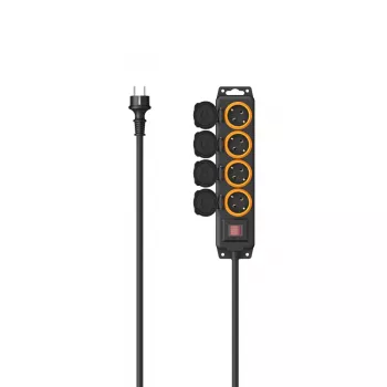 Hama 00223064 Προέκταση τροφοδοσίας 4 m 4 πρίζες AC εξωτερικού χώρου μαύρο